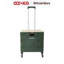 AZKO Maxbuilt Troli Lipat Portable 4 Roda 25 kg - Hijau Alat Pengangkut Barang Dengan Roda Wheels Cart Troli Kardus Box Perlengkapan Industri