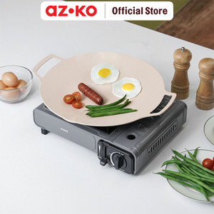 AZKO Kris Wajan Panggangan Datar Griddle Grill Pan Teflon Panggang Anti Lengket Peralatan Masak Perlengkapan Dapur