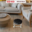 AZKO Soleil Almond Bangku Dengan Roda Low Rolling Stool Stool With Cushion Tempat Duduk Empuk Serbaguna Bangku Cafe Hotel Furniture Interior Rumah