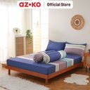 AZKO Sleeplite Set Seprai Microfiber Stripe Sky Sprei Motif Seprai Aesthetic Seprei Sheet Set Bed Sheet Aksesoris Tempat Tidur Set Sarung Bantal Sarung Guling