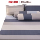AZKO Sleeplite Set Seprai Microfiber Stripe Jordy Sprei Motif Seprai Aesthetic Seprei Sheet Set Bed Sheet Aksesoris Tempat Tidur Set Sarung Bantal Sarung Guling