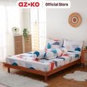 AZKO Sleeplite 18X2 Set Seprai Microfiber Abstrak Koa Sprei Motif Seprai Aesthetic Seprei Sheet Set Bed Sheet Aksesoris Tempat Tidur Set Sarung Bantal Sarung Guling