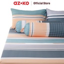 AZKO Sleeplite Set Seprai Microfiber Stripe Joel Sprei Motif Seprai Aesthetic Seprei Sheet Set Bed Sheet Aksesoris Tempat Tidur Set Sarung Bantal Sarung Guling
