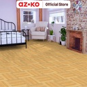 AZKO Forhom 3X3 cm Stiker Lantai Pp Floor Sticker Stiker Lantai Motif Kayu Pelapis Lantai Estetik Dekorasi Ruangan