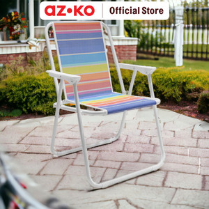 AZKO Soleil Spring Kursi Teras Stripe Balcony Chair Kursi Outdoor Serbaguna Furniture Rumah Tempat Duduk Kursi Halaman Balkon