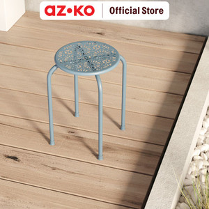 AZKO Soleil Luna Bangku Metal Multipurpose Stool Bangku Makan Cafe Restoran Tempat Duduk Serbaguna Furniture Interior Rumah