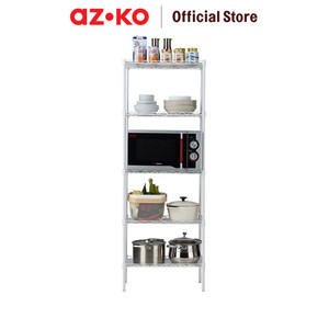 AZKO Stora Rak Besi Wire Rack 16 mm Metal Rack Rak Serbaguna Rak Penyimpanan Minimalis Organizer Gudang