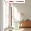 AZKO Proclean Set Alat Pel Squeeze Dengan Ember - Hijau Kain Pel Spinning Mop With Bucket Pembersih Lantai Alat Kebersihan