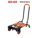 AZKO Cosco Troli Barang Lipat Shifter 2In1 - Hitam Alat Pengangkut Barang Dengan Roda Wheels Cart Troli Kardus Box Perlengkapan Industri