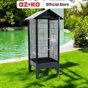 AZKO Cavea 60X60X163 cm Kandang Burung - Hitam Rumah Burung Sangkar Burung Besi Bird Cage Kebutuhan Hewan Peliharaan