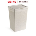 AZKO Stora 42.5X35.5X62 cm Keranjang Laundry Ecohome - Putih Terra Tempat Baju Pakaian Kotor Wadah Cucian Laundry Basket Perlengkapan Rumah Tangga