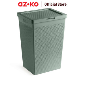 AZKO Stora 42.5X35.5X62 cm Keranjang Laundry - Hijau Terra Tempat Baju Pakaian Kotor Wadah Cucian Laundry Basket Perlengkapan Rumah Tangga