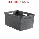 AZKO Stora 36X52.5X26 cm Terra Keranjang Laundry - Abu-Abu Tempat Baju Pakaian Kotor Wadah Cucian Laundry Basket Perlengkapan Rumah Tangga