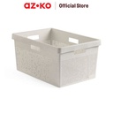 AZKO Stora 36X52.5X26 cm Keranjang Laundry Ecohome - Putih Terra Tempat Baju Pakaian Kotor Wadah Cucian Laundry Basket Perlengkapan Rumah Tangga