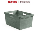AZKO Stora 36X52.5X26 cm Keranjang Laundry - Hijau Terra Tempat Baju Pakaian Kotor Wadah Cucian Laundry Basket Perlengkapan Rumah Tangga