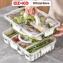 AZKO Stora 2.8 ltr Wadah Makanan Kulkas - Putih Food Container Kotak Makan Food Grade Serbaguna Tempat Makanan Food Storage Kitchenware