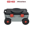 AZKO Maxbuilt Kotak Perkakas Dengan Tempat Duduk & Roda - Hitam Toolbox Tempat Peralatan Bengkel Organizer Alat Pertukangan Wadah Perkakas Teknisi