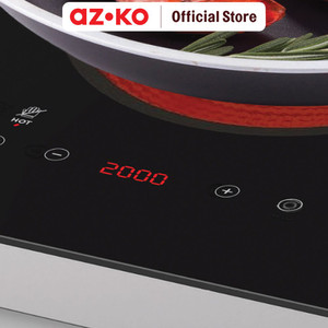 AZKO Kris Kompor Listrik 2 Tungku 3500 watt - Hitam Electric Stove Kompor Elektrik 2 Tungku Perlengkapan Dapur Alat Masak