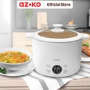 AZKO Kris 2 ltr Panci Elektrik Multifungsi Digital - Putih Multifunction Electric Pan Kuali Pot Peralatan Masak Perlengkapan Dapur