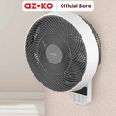 AZKO Kris 14 inci Kipas Angin Dinding - Putih/Abu-Abu Wall Fan Penyejuk Ruangan Kipas Baling Baling