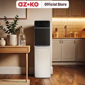 AZKO Klaz Dispenser Air Bottom Loading Te Dengan Pintu - Silver Tabung Air Minum Galon Bawah Elektronik Rumah Tangga Perlengkapan Rumah