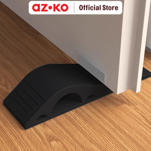 AZKO Kindla 12.5X4X5 cm Penahan Pintu Tpr - Hitam Triangle Door Stop Karet Ganjelan Pintu Jendela Serbaguna Perlengkapan Rumah Tangga