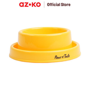 AZKO Paws N Tail Pet Bowl Leak-Proof Small Yellow Wadah Makanan Anabul Anjing Kucing Pet Food Bowl Perlengkapan Makan Hewan Peliharaan