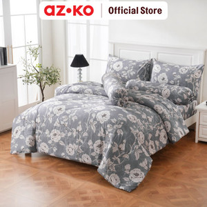 AZKO Sleeplite Seprai Microfiber Flower Quinn Sprei Motif Seprai Aesthetic Seprei Sheet Set Bed Sheet Aksesoris Tempat Tidur Set Sarung Bantal Sarung Guling