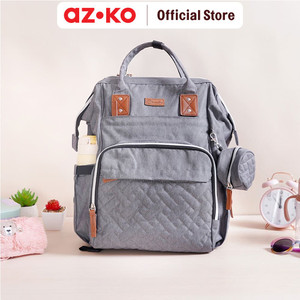 AZKO Kindla Little Blossom Tas Perlengkapan Bayi - Abu-Abu Tas Menyimpan Susu Popok Tas Anak Bayi Untuk Bepergian Perlengkapan Bayi