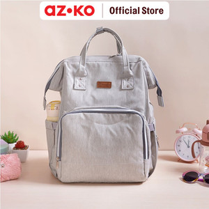AZKO Kindla Babylicious Tas Perlengkapan Bayi - Putih Ivory Mommy Bag Tas Menyimpan Susu Popok Tas Anak Bayi Untuk Bepergian Perlengkapan Bayi