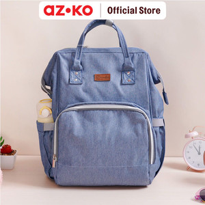 AZKO Kindla Babylicious Tas Perlengkapan Bayi - Biru Mommy Bag Tas Menyimpan Susu Popok Tas Anak Bayi Untuk Bepergian Perlengkapan Bayi