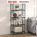 AZKO Stora Nordic Rak Penyimpanan 5 Tingkat - Hitam Organizer Serbaguna Tempat Simpan Barang Multifungsi Rak Storage Perlengkapan Rumah Tangga