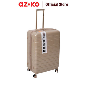 AZKO Passport Blythe Koper Pc & Abs Tsa Lock - Krem Beige Hardcase Luggage Koper Bagasi Dengan Tsa Tas Jalan-Jalan Travel Bag Tas Roda