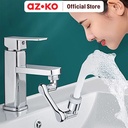 AZKO Fosa Keran Extender Rotation - Silver Chrome Kitchen Sink Faucet Peralatan Dapur Kran Air Wastafel Water Tap