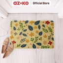 AZKO Forhom Keset Pintu Printed Pvc Door Mat Motif Kain Lap Kaki Serbaguna Keset Pintu Masuk Floor Mat Perlengkapan Rumah Tangga