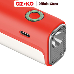 AZKO Powerlite Senter Rechargeable 2 watt 120 lumens Dengan Magnet - Putih Flashlight Emergency Lamp Lampu Camping Portable Travel Light Lampu Darurat Cadangan