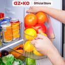 AZKO Stora Wadah Penyimpanan Kulkas Grinn Fridge Organizer Wadah Penyimpanan Kulkas Refrigerator Can And Bottle Tray