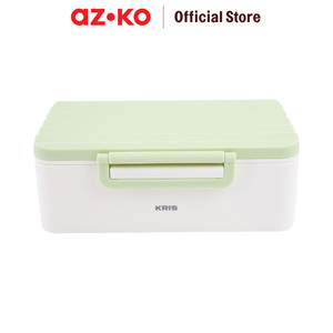 AZKO Kris 1.5 ltr Ziga Kotak Makan - Hijau Lunch Box Food Grade Food Box Kotak Bekal Makan Wadah Makanan
