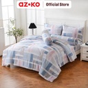 AZKO Sleeplite Set Seprai Microfiber Abstrak Mila Sprei Motif Seprai Aesthetic Seprei Sheet Set Bed Sheet Aksesoris Tempat Tidur Set Sarung Bantal Sarung Guling
