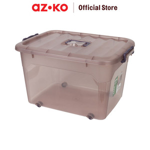 AZKO Stora 54.5X40X33 cm Kotak Penyimpanan Dengan Handle - Ungu Kotak Serbaguna Wadah Simpan Storage Box Boks Organizer