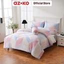 AZKO Sleeplite Set Seprai Microfiber Abstrak Fiona Sprei Motif Seprai Aesthetic Seprei Sheet Set Bed Sheet Aksesoris Tempat Tidur Set Sarung Bantal Sarung Guling