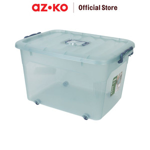 AZKO Stora 54.5X40X33 cm Kotak Penyimpanan Dengan Handle - Biru Kotak Serbaguna Wadah Simpan Storage Box Boks Organizer