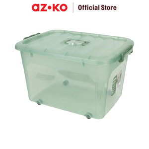 AZKO Stora 54.5X40X33 cm Kotak Penyimpanan Dengan Handle - Hijau Kotak Serbaguna Wadah Simpan Storage Box Boks Organizer