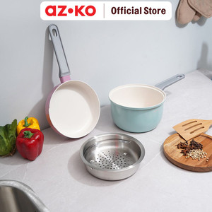 AZKO Kris Set Piccolo Perlengkapan Masak Cookware Set Saucepan Panci Steamer Peralatan Masak Kitchen Tools