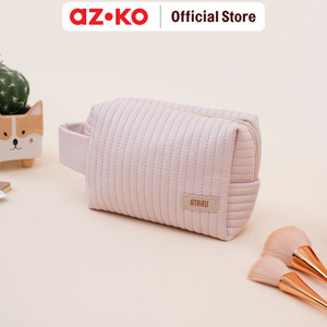 AZKO Ataru Boxy Pouch Kosmetik Pu Ts Makeup Dan Skincare Organizer Alat Dandan Storage Bag