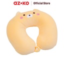 AZKO Passport Bantal Leher Travel 2In1 Dog - Kuning Neck Cushion Travel Bantal Mobil U-Neck Car Pillow Sandaran Leher