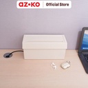 AZKO Stora Kotak Organizer Prnyimpanan Kabel Square Cable Storage Box Organizer Tempat Stop Kontak Kotak Kabel Listrik Charger Dengan Tutup