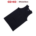 AZKO Alph Tanktop Basic Men Black M Atasan Olahraga Cowok Baju Tank Sleeveless Laki-Laki Men Sport Fashion