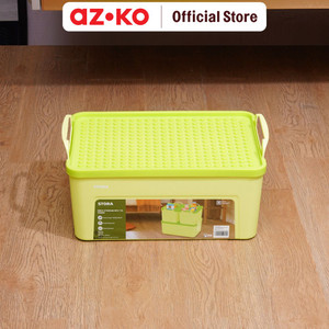 AZKO Stora Brick Kotak Penyimpanan Kotak Serbaguna Plastik Wadah Simpan Storage Box Dengan Handle Boks Organizer