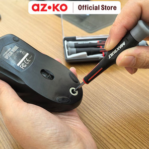 AZKO Maxbuilt Set 6 Pcs Obeng Presisi - Hitam Screwdriver Alat Perkakas Peralatan Elektronik Perlengkapan Bangunan
